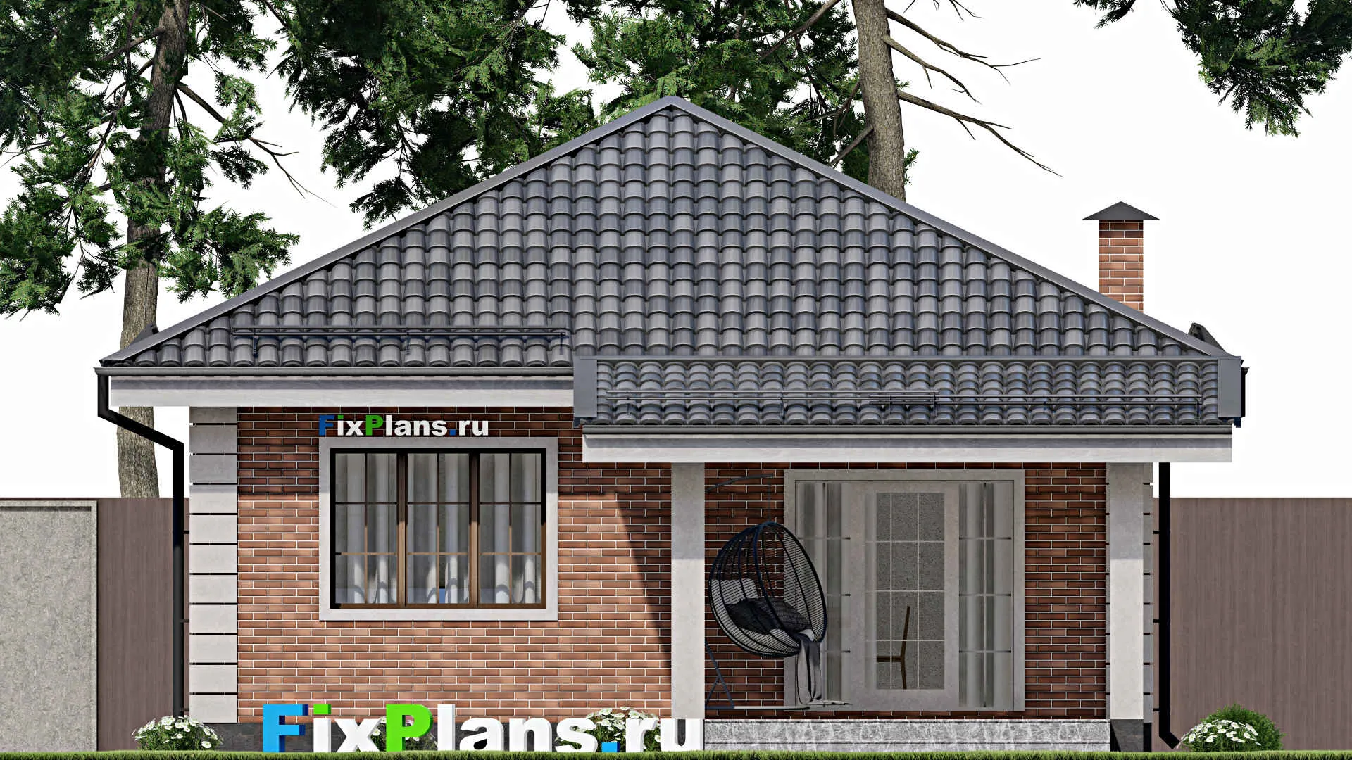 F-9503 - Проект бани 9 на 13, площадью 70 м² с терассой, санузлом и спальней