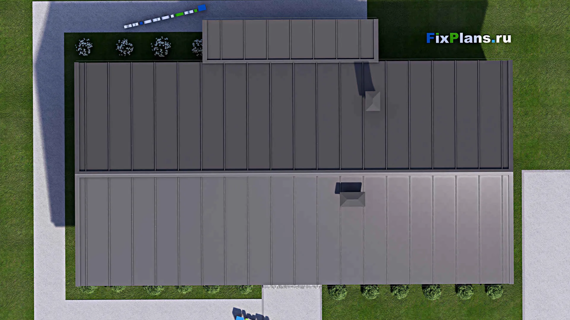 F-13931 - Проект одноэтажного дома 12 на 20, площадью 160 м² с террасой и 3 спальнями