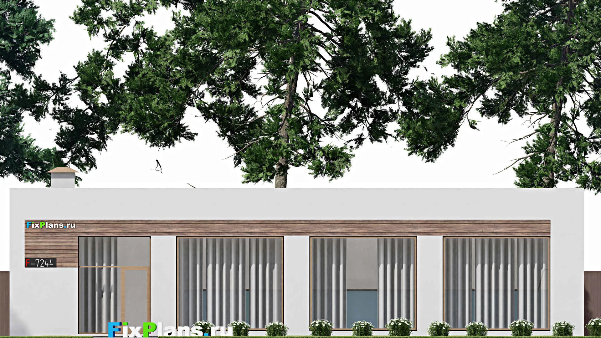 F-7244 - Проект бани 10 на 20, площадью 140 м² с бассейном и санузлом