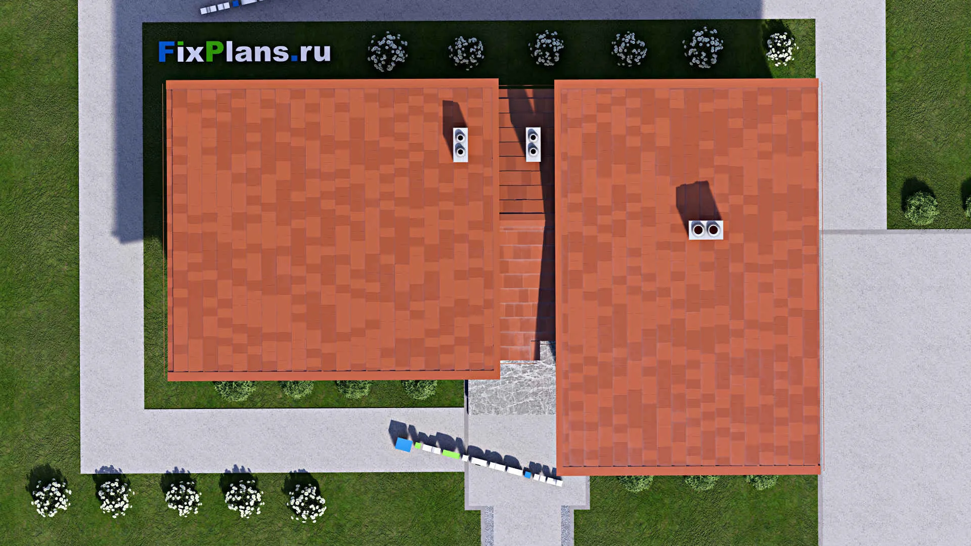 F-14840 - Проект бани 8 на 14, площадью 70 м² с 2 санузлами