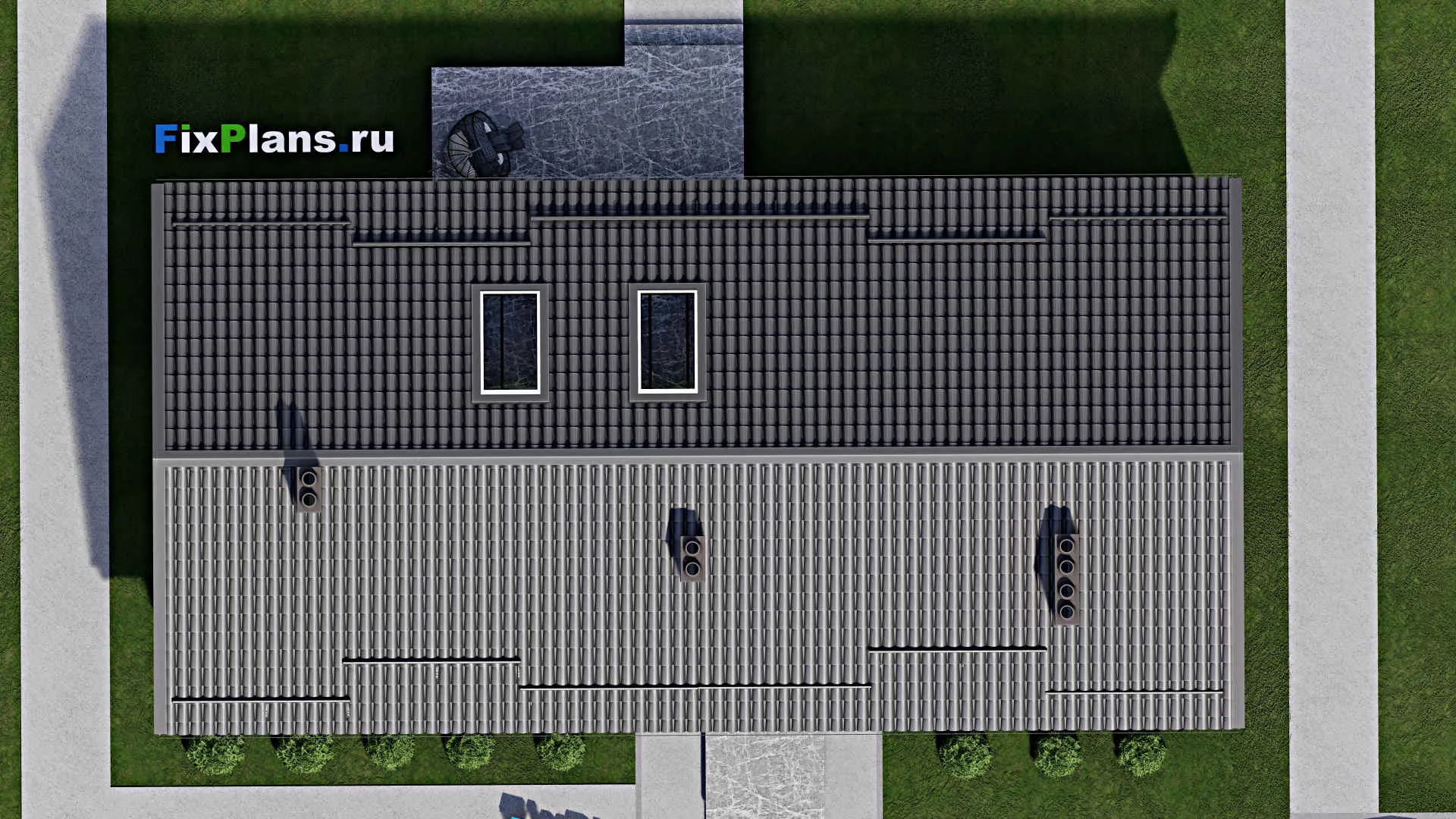 F-3329 - План одноэтажного дома 9 на 18, площадью 110 м² с 3 спальнями