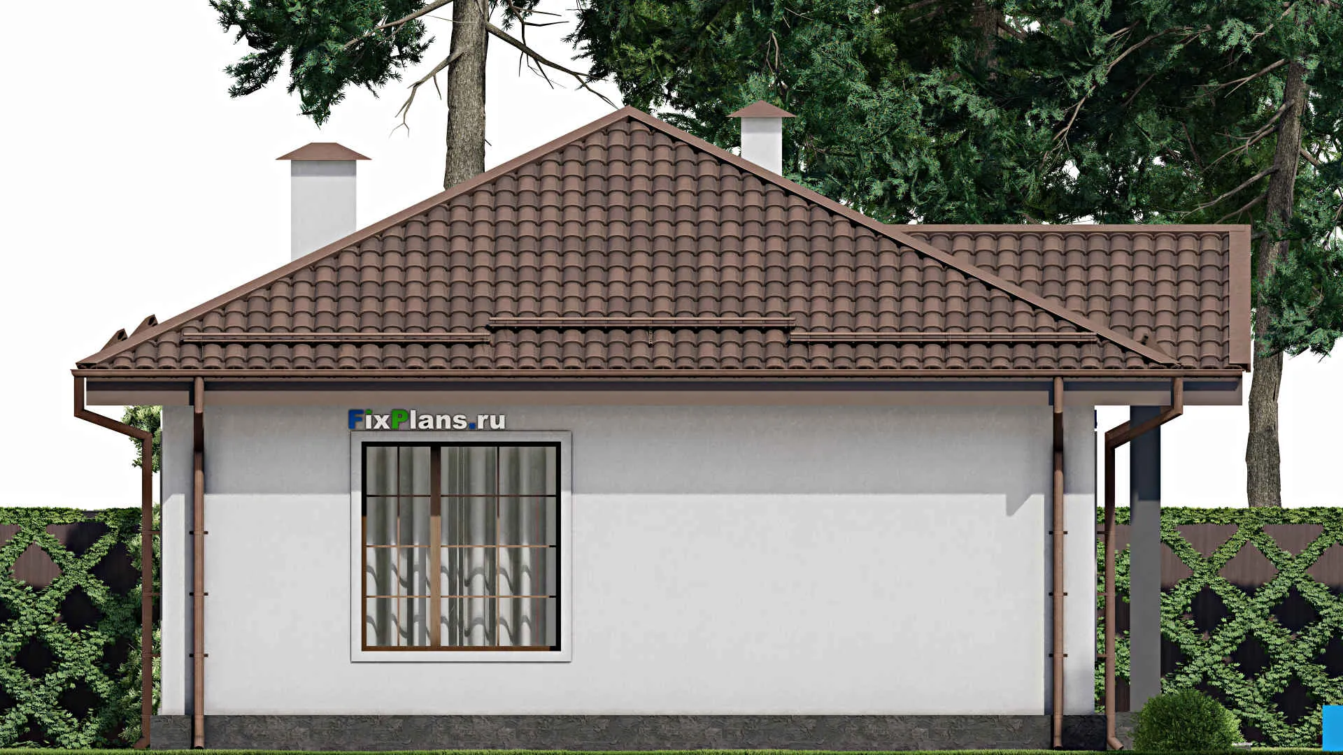 F-9629 - План одноэтажного дома 10 на 13, площадью 100 м² с 3 спальнями