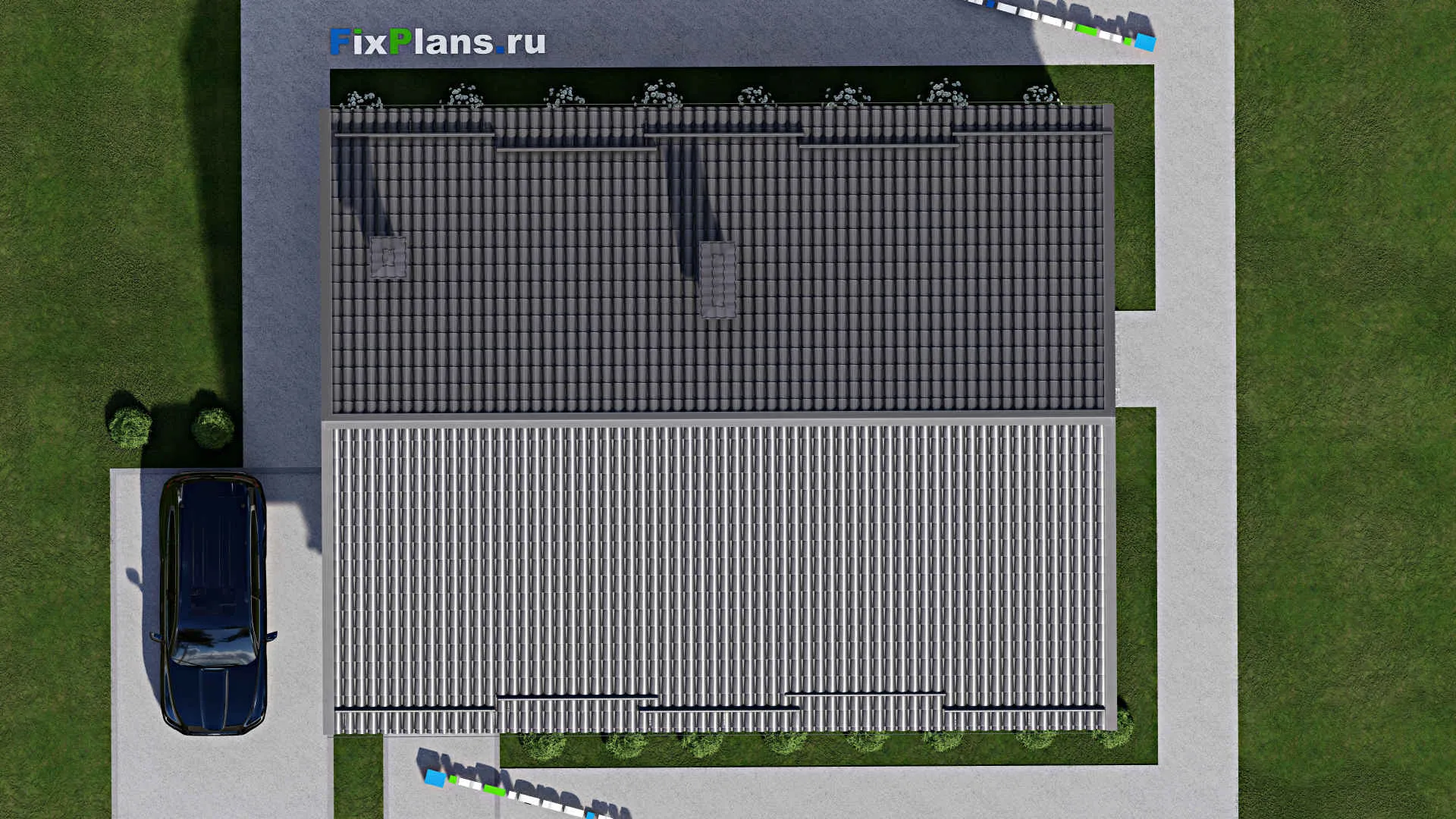 F-9044 - Проект дома с мансардой 11 на 14, площадью 210 м² с террасой, балконом и 4 спальнями