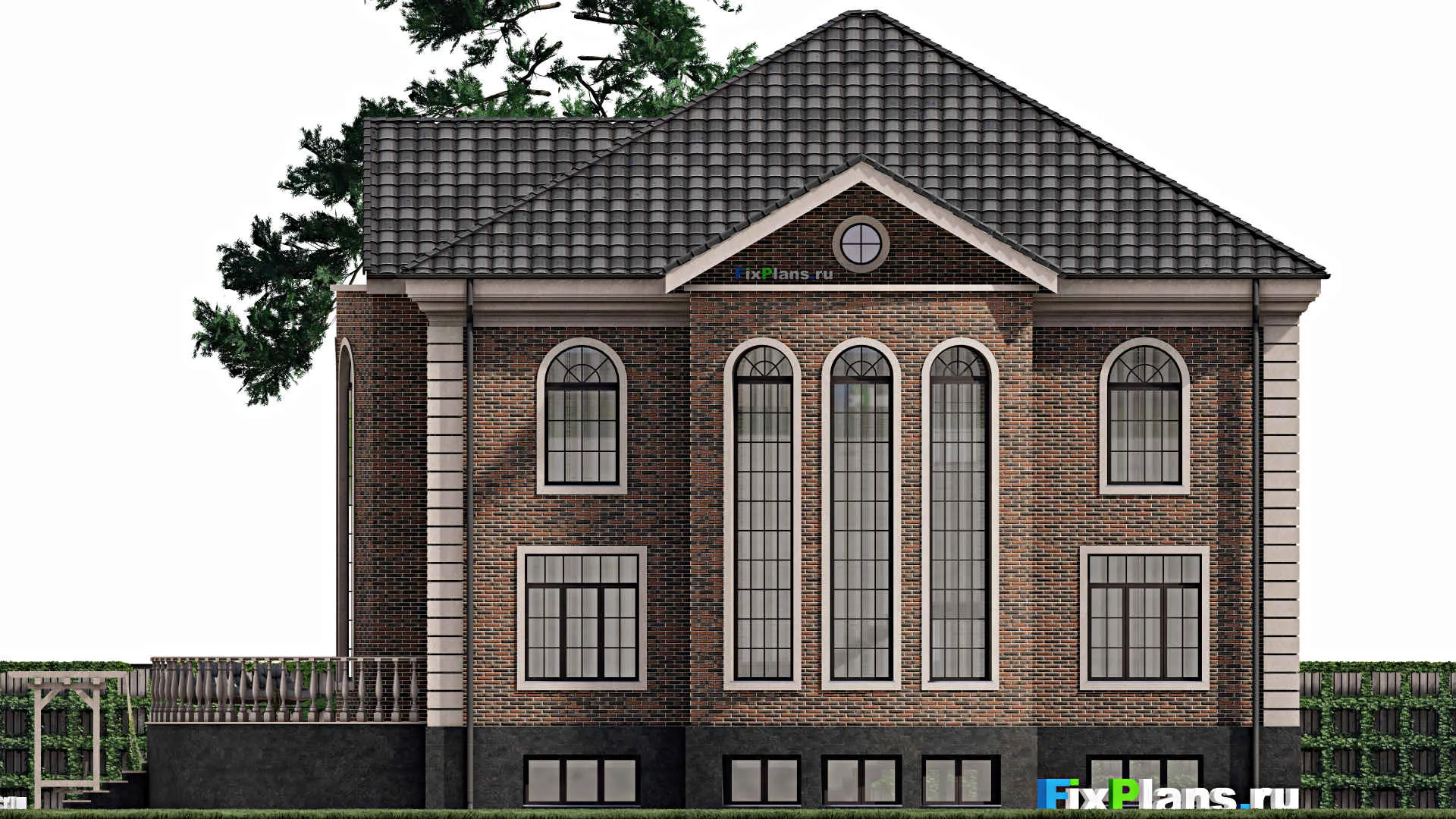 F-0566 - Проект двухэтажного дома 15 на 17, площадью 300 м² с 5 спальнями