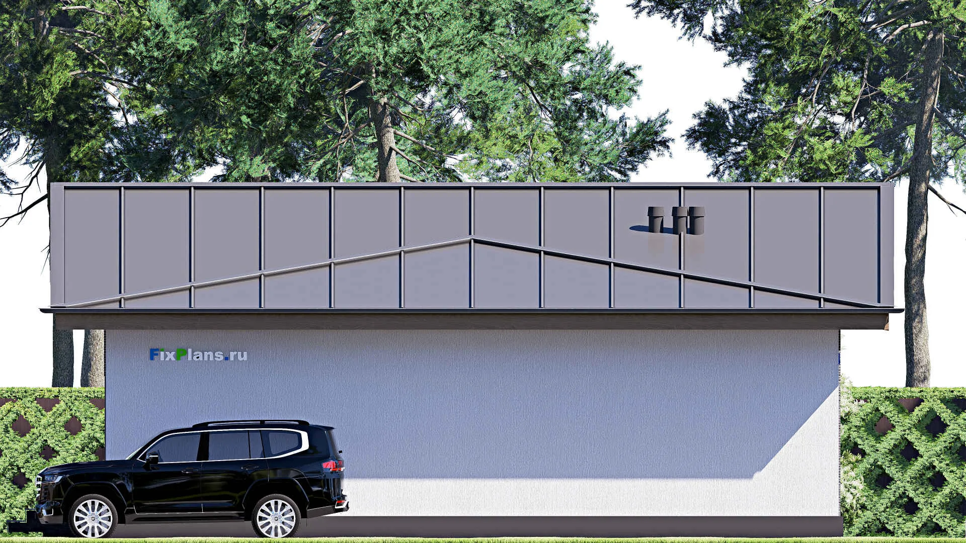 F-19781 - Проект одноэтажного дома 11 на 13, площадью 100 м² с 1 спальнями