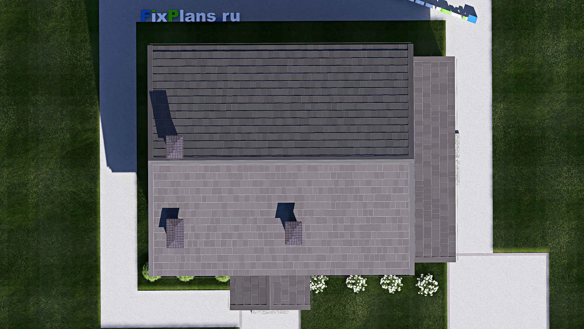 F-17342 - Планы дома с мансардой 10 на 12, площадью 120 м² с террасой и 3 спальнями