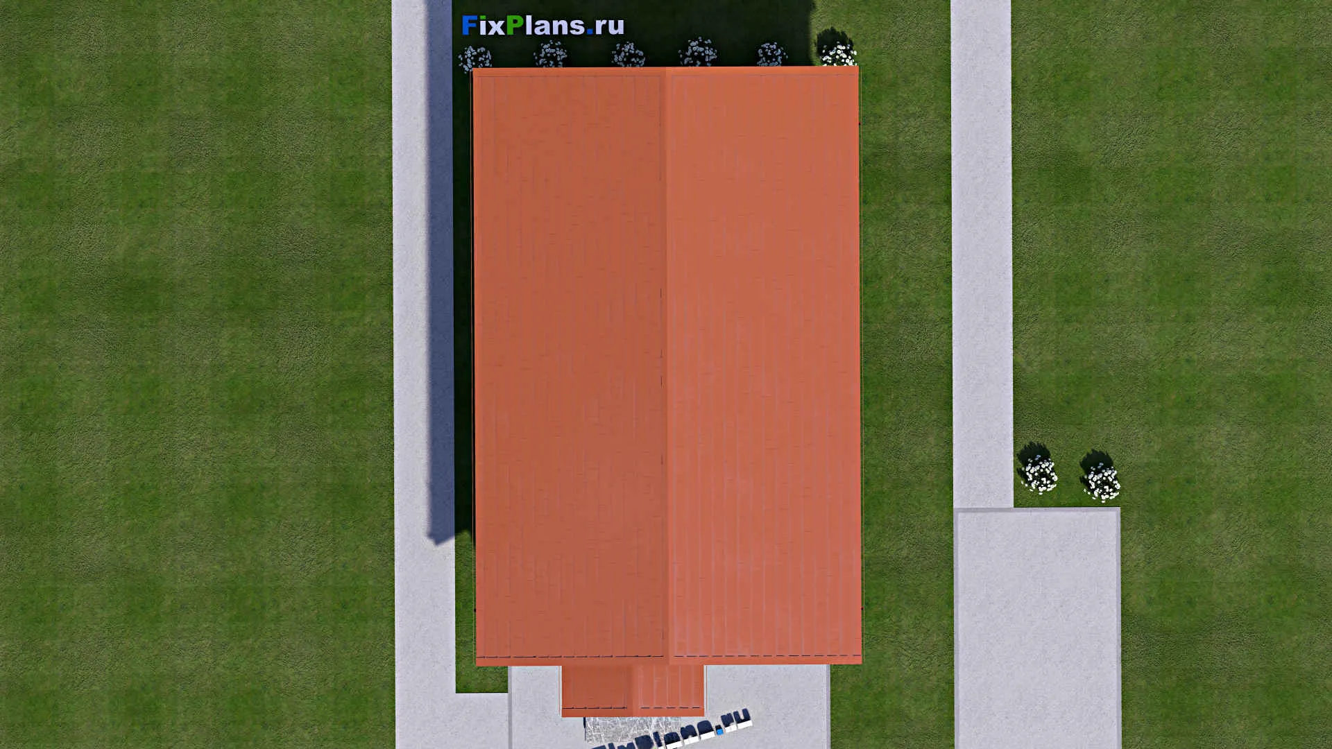 F-13427 - Проект одноэтажного дома 9 на 15, площадью 90 м² с 2 спальнями