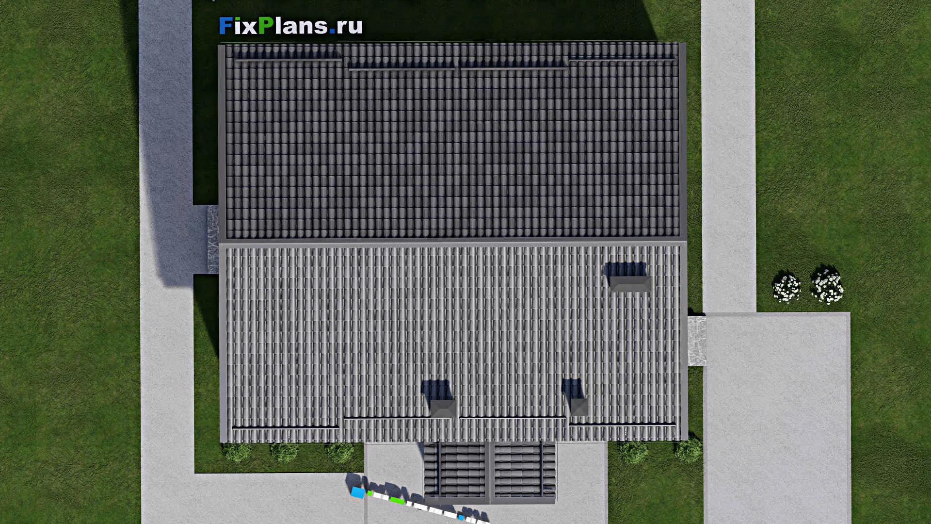 F-6920 - Проект дома с мансардой 10 на 12, площадью 200 м² с террасой, балконом и 4 спальнями