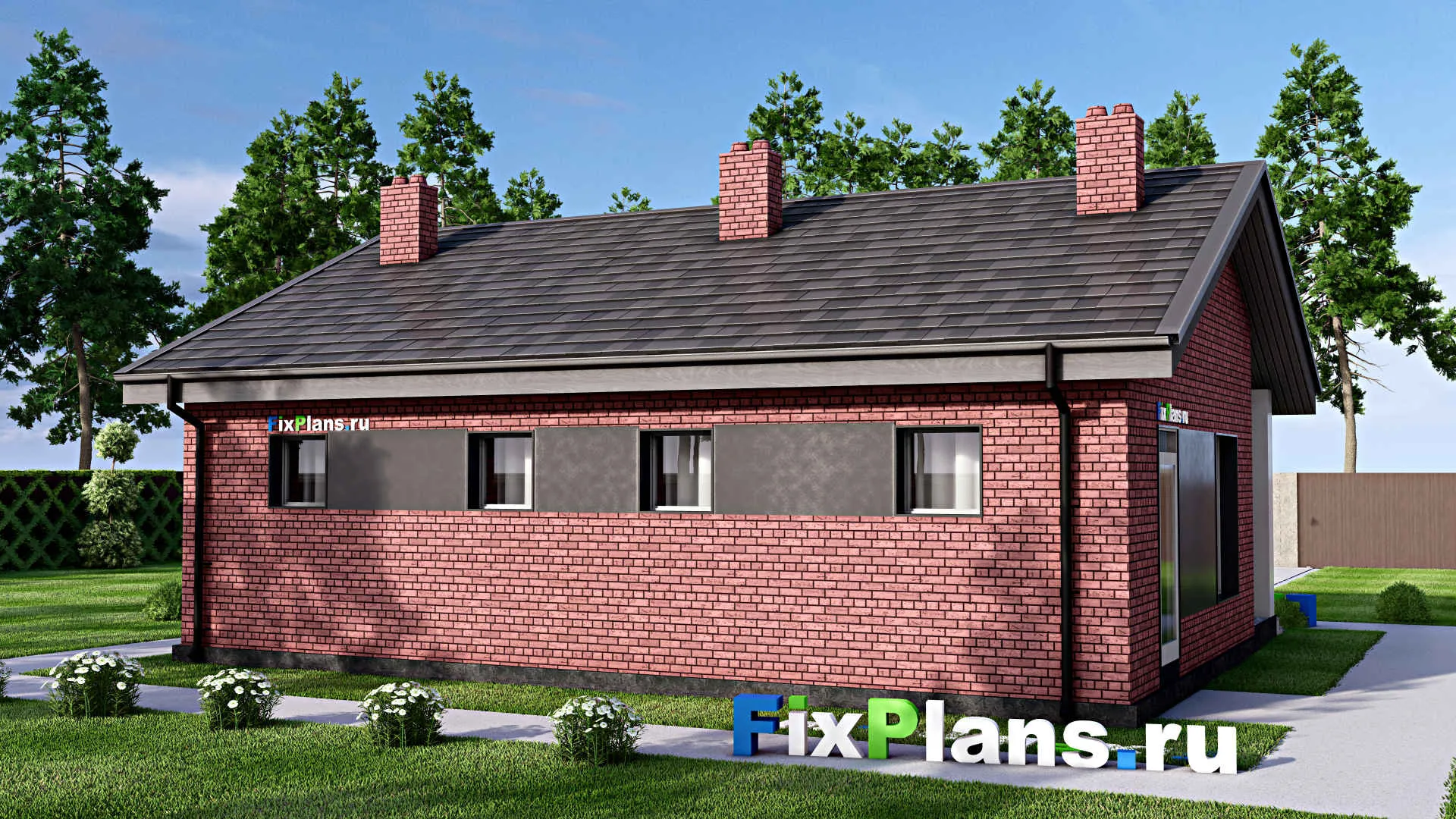 F-15110 - Проект бани 10 на 11, площадью 80 м² с санузлом