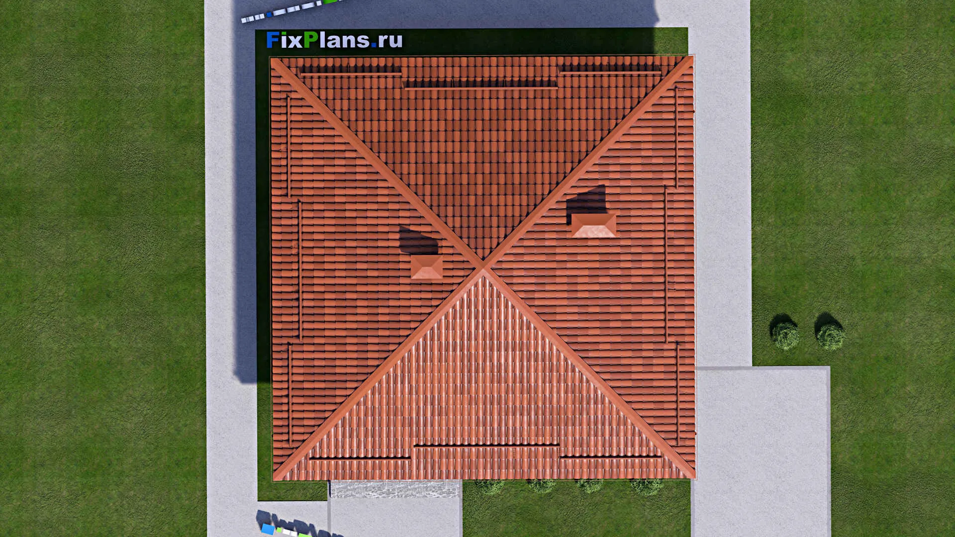 F-15335 - Проект бани 11 на 12, площадью 100 м² с комнатой отдыха и санузлом